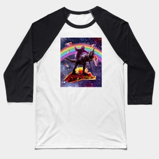 Sloth Riding Unicorn Dinosaur on Burrito Baseball T-Shirt